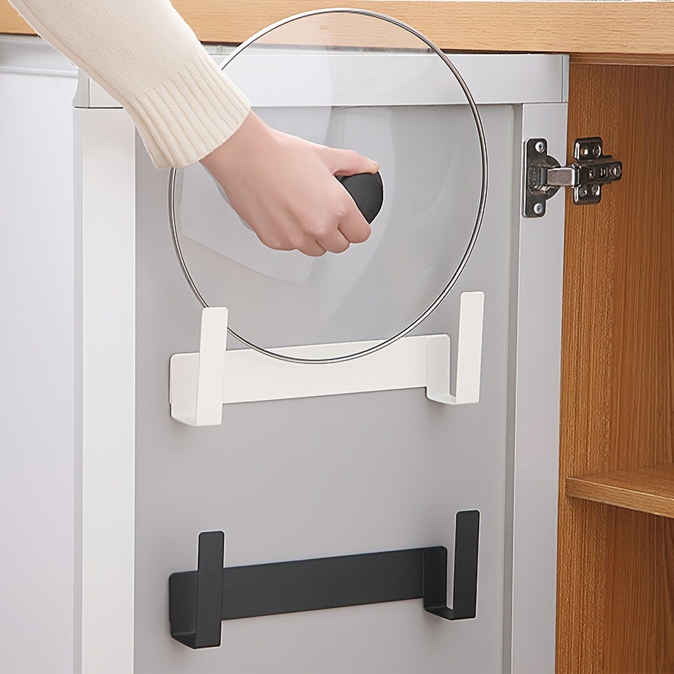 Organizador de rejilla para tapas de macetas perforadas para almacenamiento en cocina, negro, 1 pieza