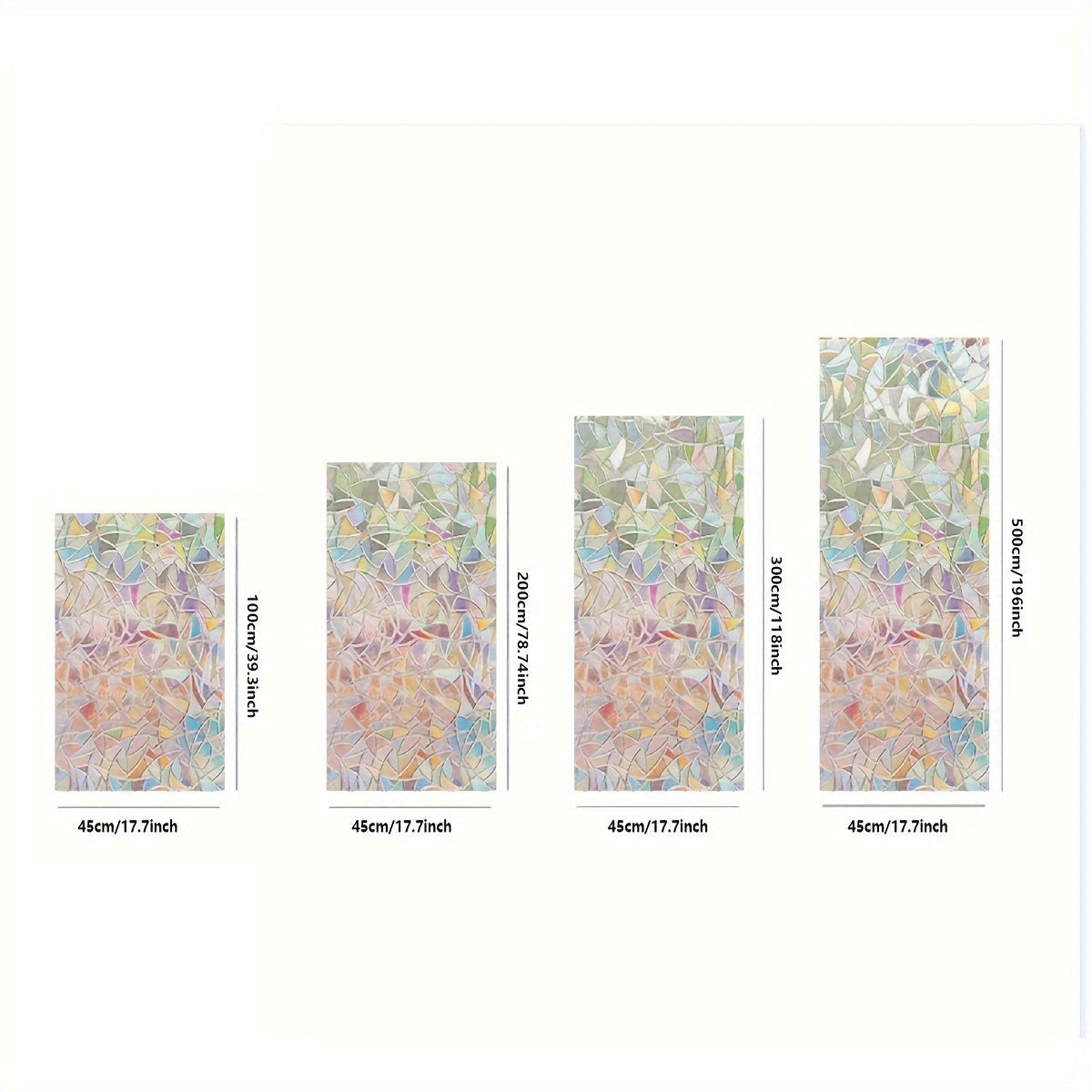 Electrostatic Glass Window Film Roll Crescent Pattern Decorative Stickers