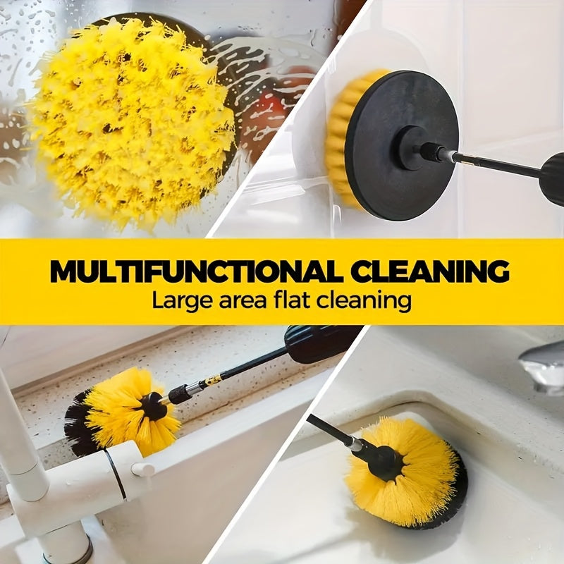 23-Piece Cleaning Brush Set for Floors, Bathrooms, Kitchen, Car Wheels