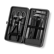 7Pcs Male Black Stainless Steel Manicure Set for Hands Feet Face Care