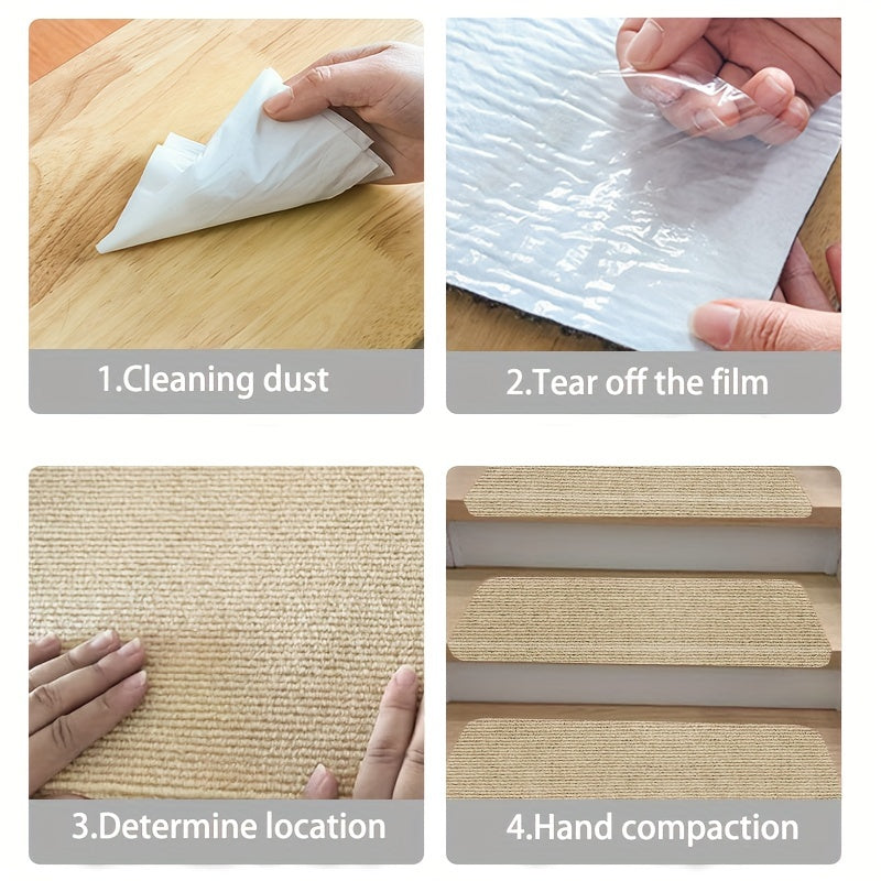 5/10pcs Self-Adhesive Washable Wooden Stair Treads 28x8.8 Inches