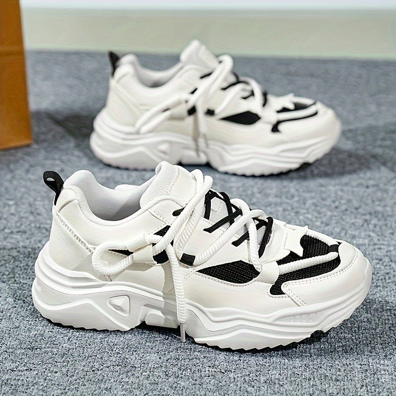 Women's Lightweight Mesh Running Sneakers with Thick Soles