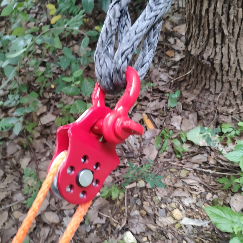 Og'ir yuk uchun po'latdan yasalgan vintch blokirovka qiluvchi, qizil, tortish rulosi, ikki baravar quvvatli