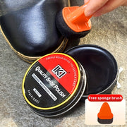 Leather Shoe Care Kit With Polishing Sponge And Wax in Black Brown or Universal