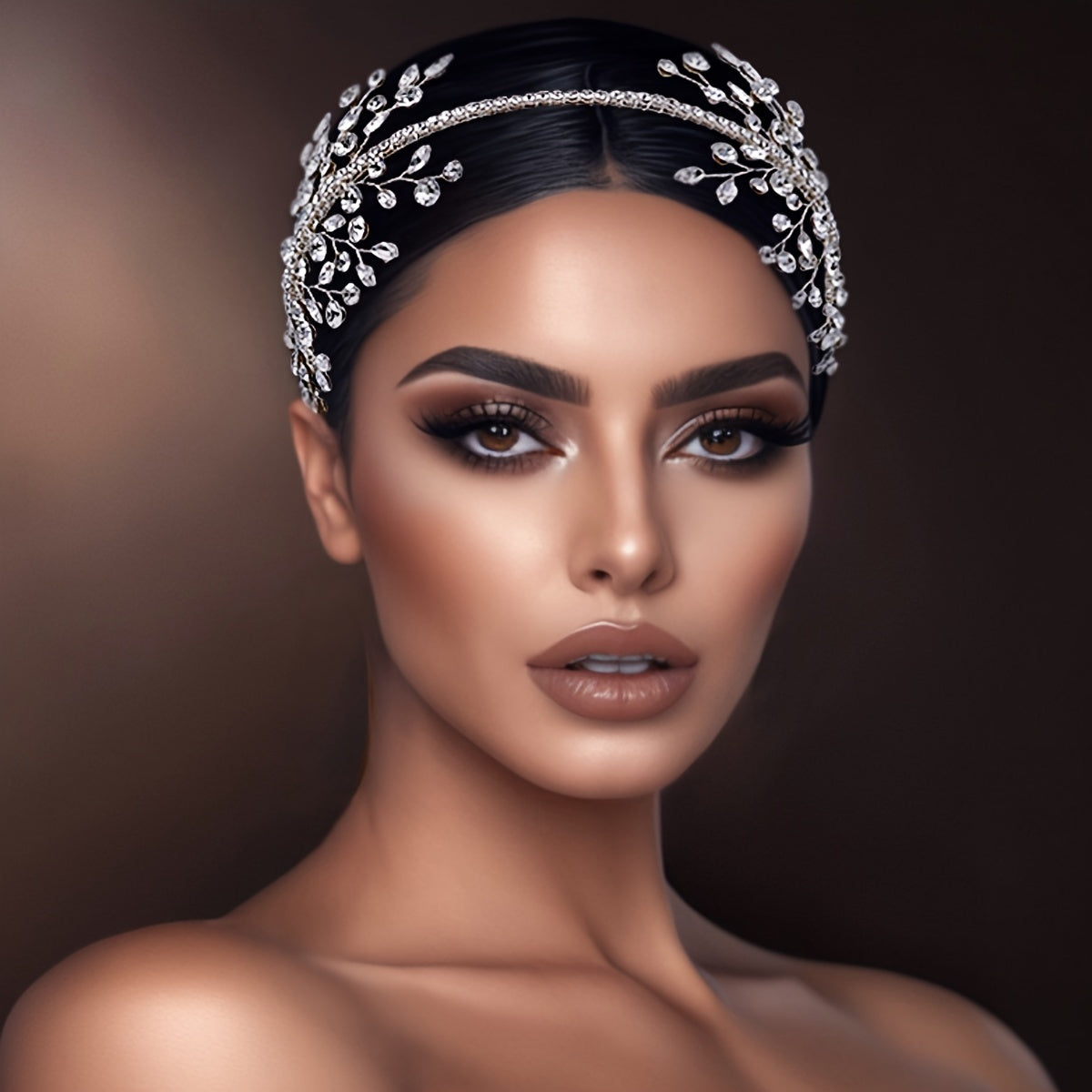 Rhinestone Bridal Headband Wedding Hair Accessory for Evening and Formal Events