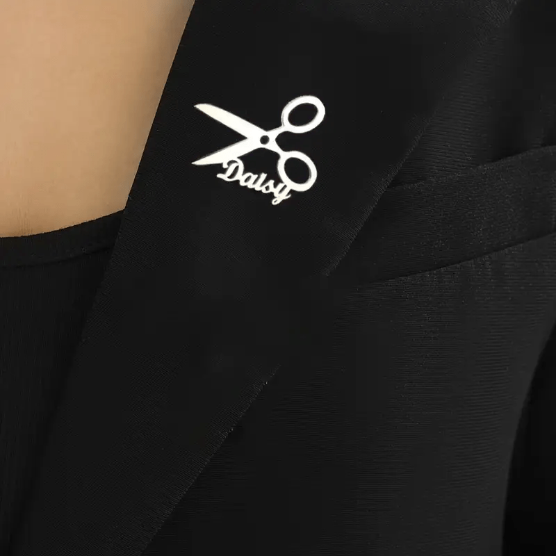 Golden Plated Stainless Steel Brooch Pin with Custom Name Boho Style Jewelry for Women