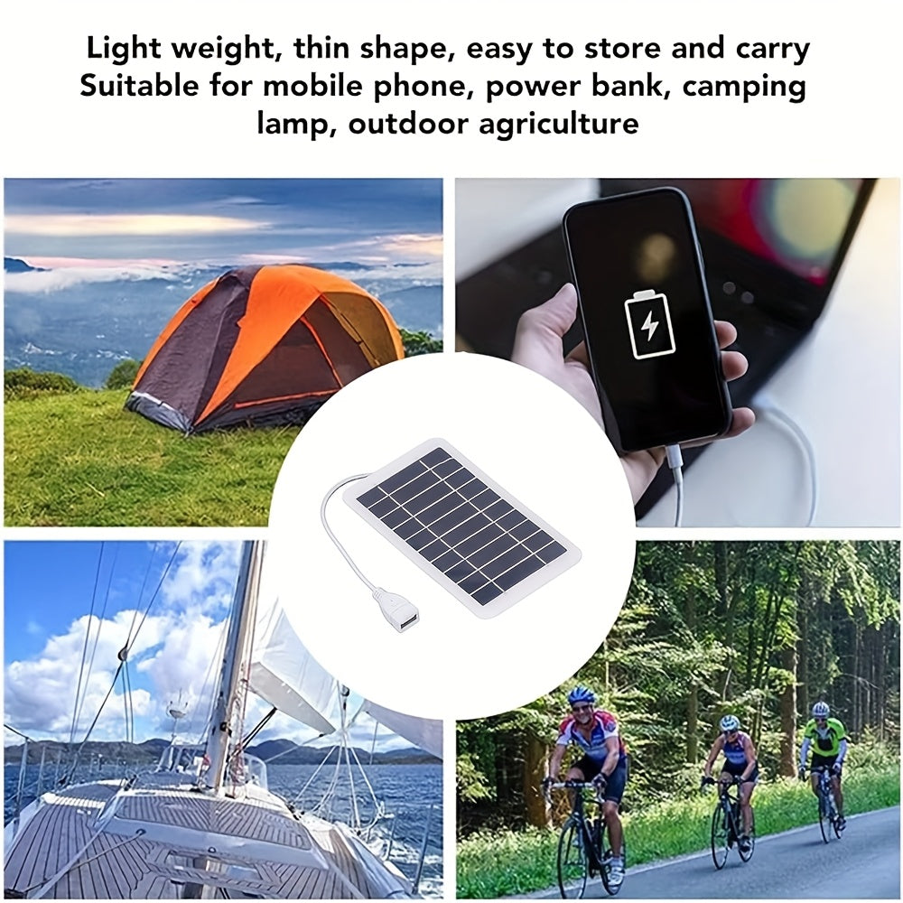 Cargador solar USB portátil para exteriores, panel solar para camping, para teléfonos y dispositivos