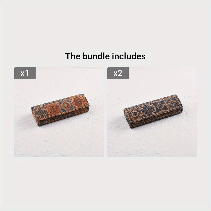 Vintage ko'zoynaklar qutisi magnit yopilishi bilan - ko'zoynaklarni himoya qilish va olib yurish uchun portativ retro ko'zoynak qutisi