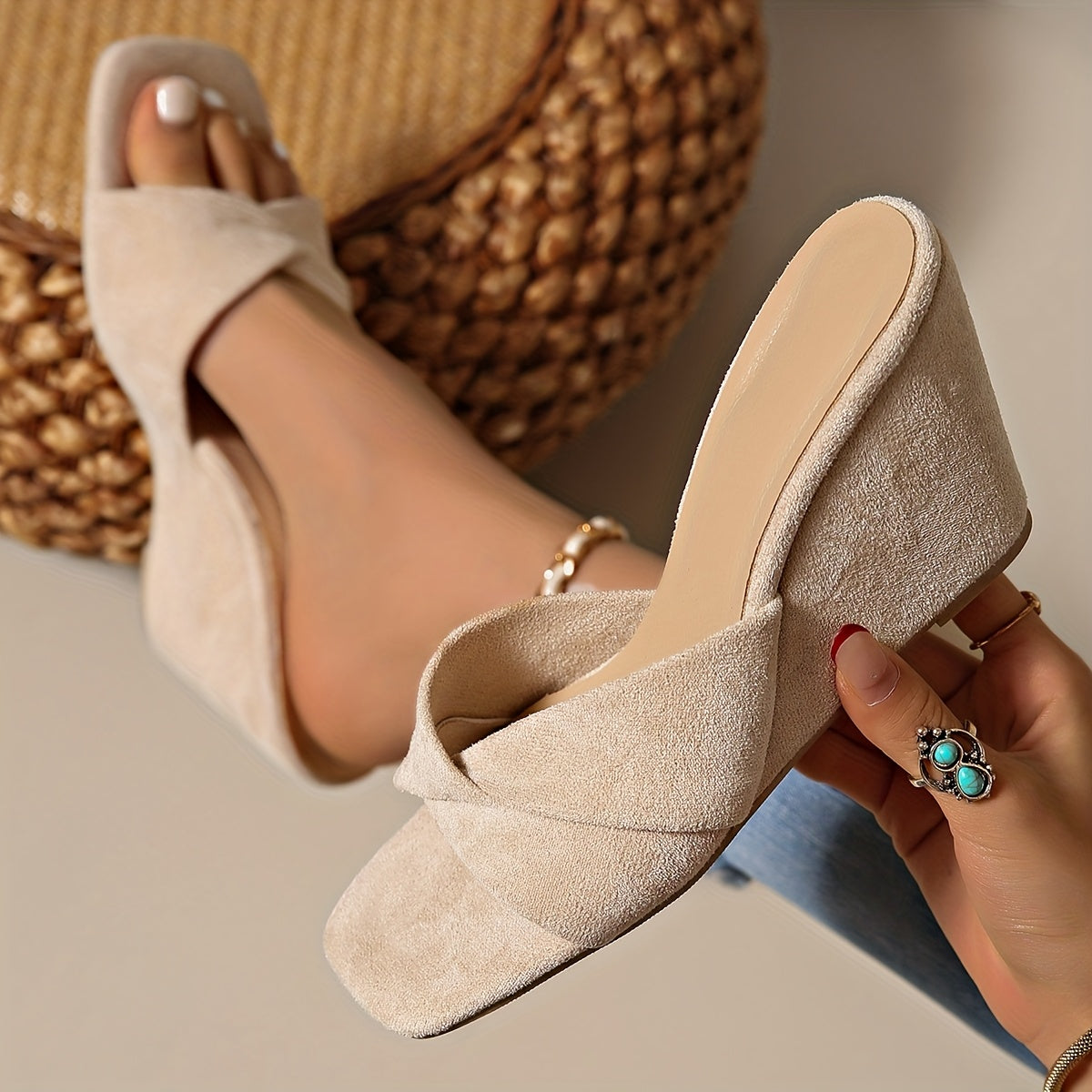 Women's Fish Mouth Ultra High Heel Slippers Footwear