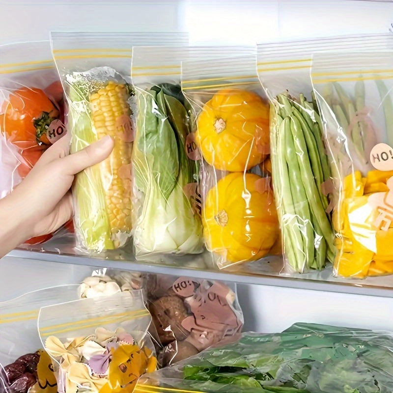 Oziq-ovqat uchun o'z-o'zidan yopiladigan saqlash sumkalari o'n besh, yigirma yoki o'ttiz dona, uy oshxonasida meva va sabzavotlarni saqlash uchun mukammal.