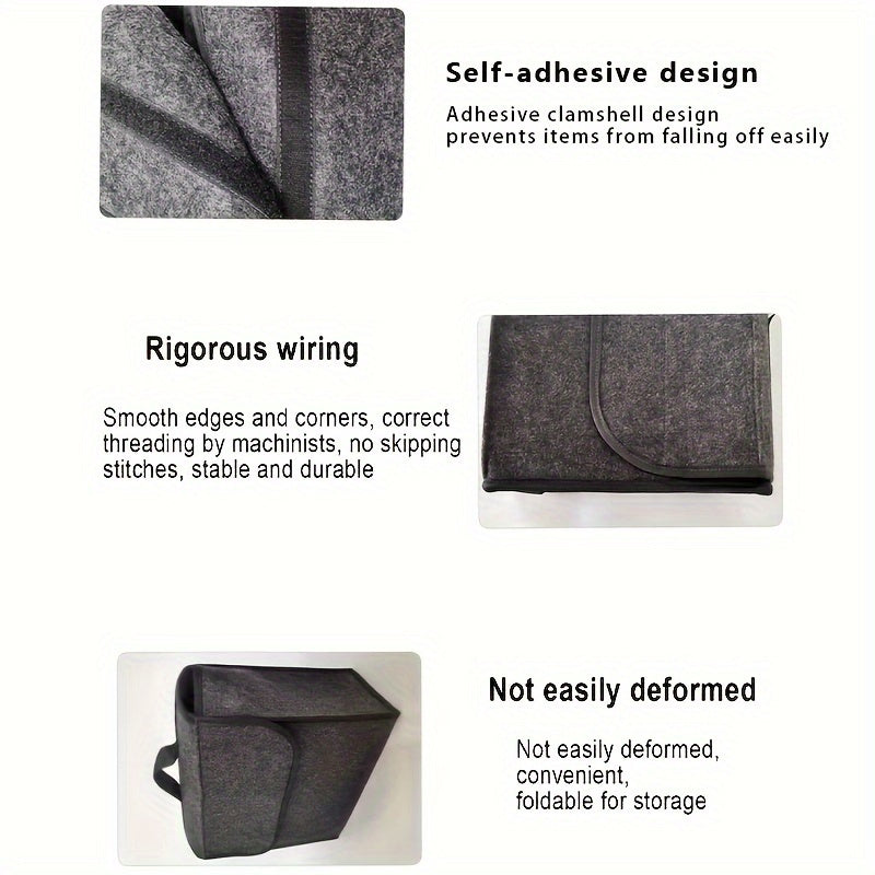 Foldable Car Trunk Organizer Durable Fabric Storage Box with Compartments