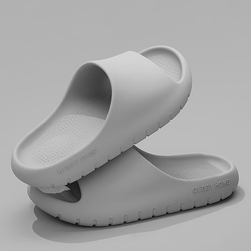 Women's Solid Color Slides Open Toe Indoor Bathroom Shoes