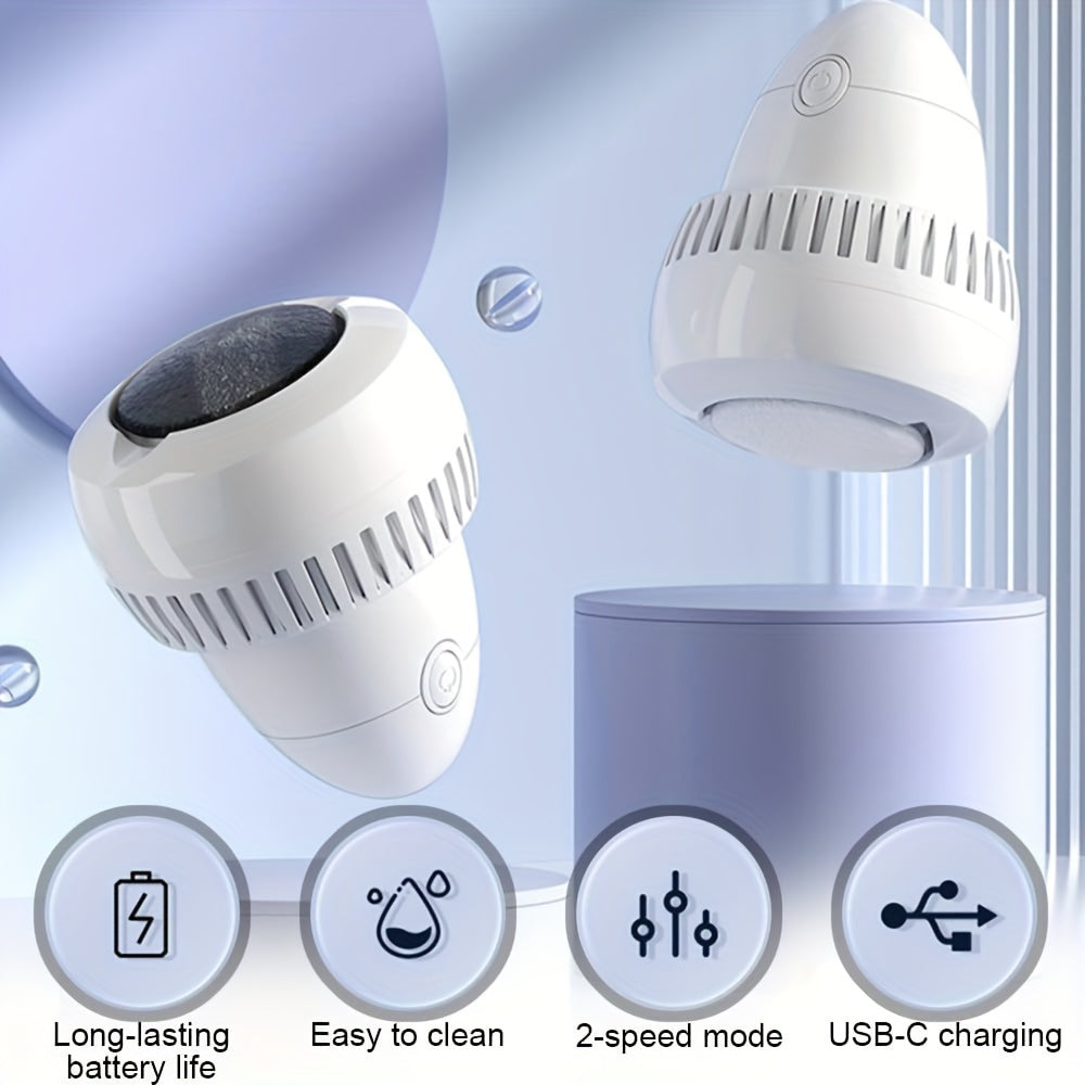 USB перезаряжаемая ванна для ног для удаления мозолей и омертвевшей кожи, 2 режима скорости, диаметр 6,5 см, высота 9 см, праздничный подарок для домашнего спа