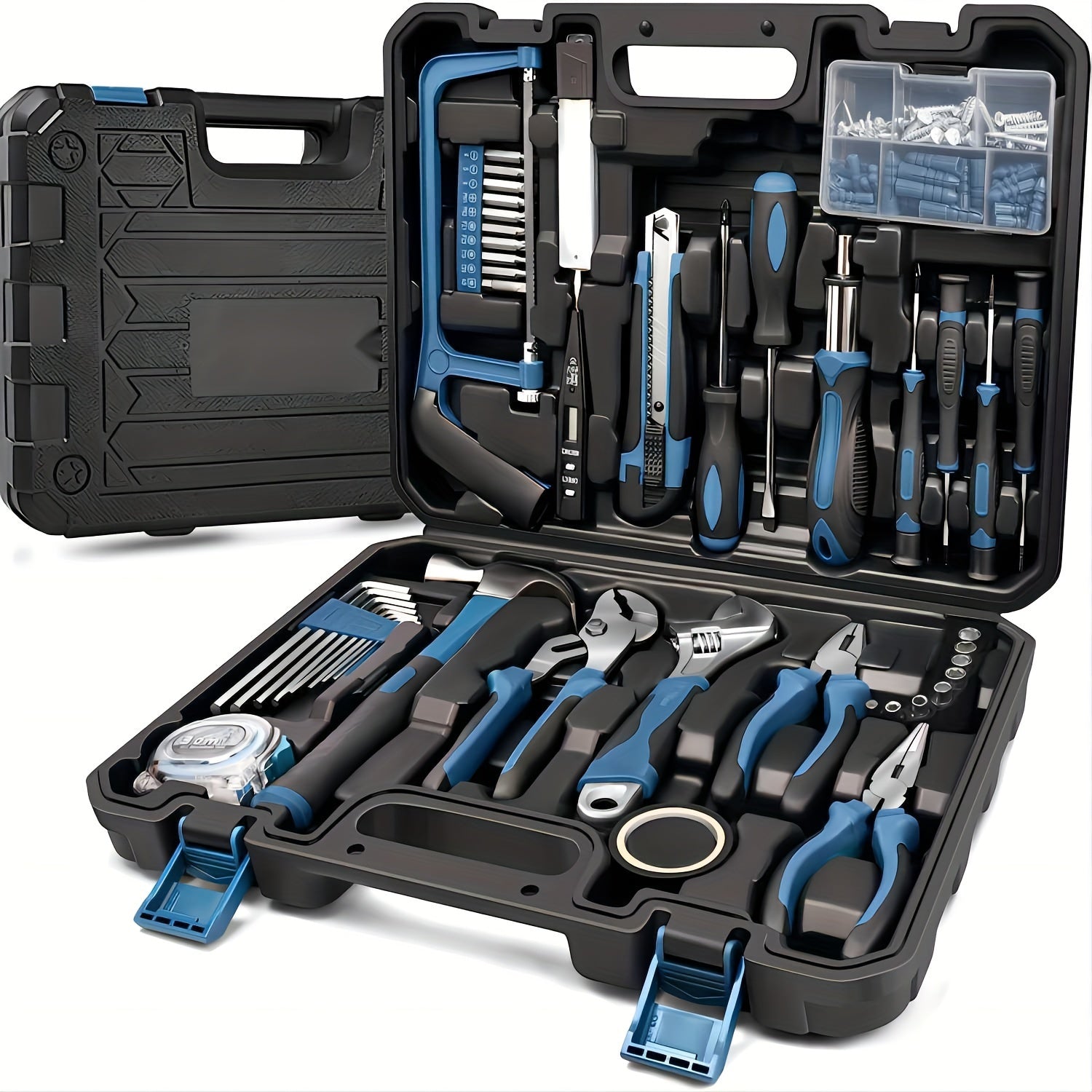 148 Piece Home Tool Kit with Portable Case Ratcheting Screwdriver Hex Key Pliers Wrench