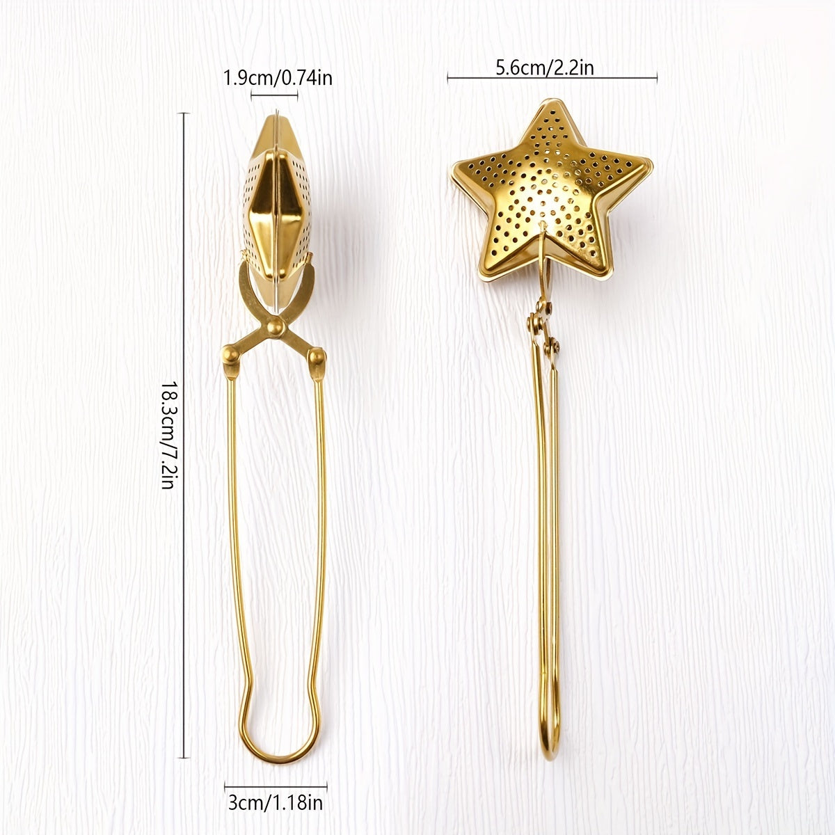 Набор для заваривания чая из нержавеющей стали с цельным ситечком в форме звезды для домашнего использования.