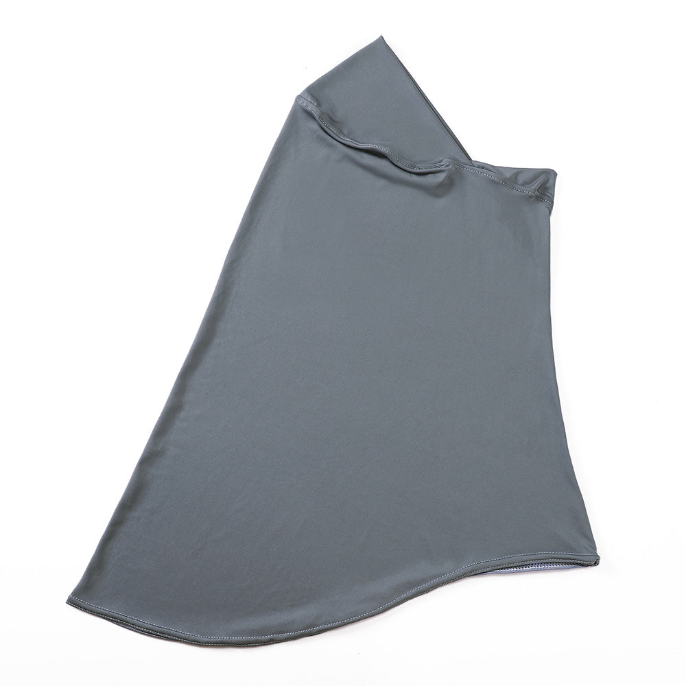 Ladies' Stretch Hijab Scarf Soft Breathable Polyester Lace Trim Full Chin Coverage in Multiple Colors