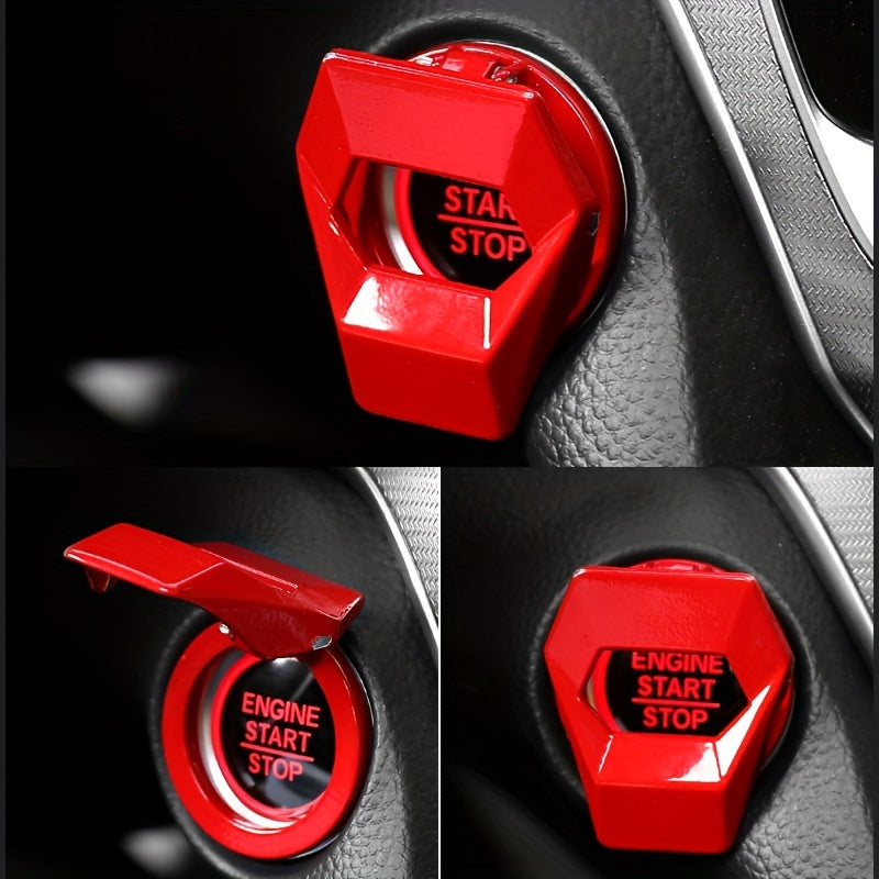 Universal Car Push-Button Start Switch Protective Cover Black Durable Silicon
