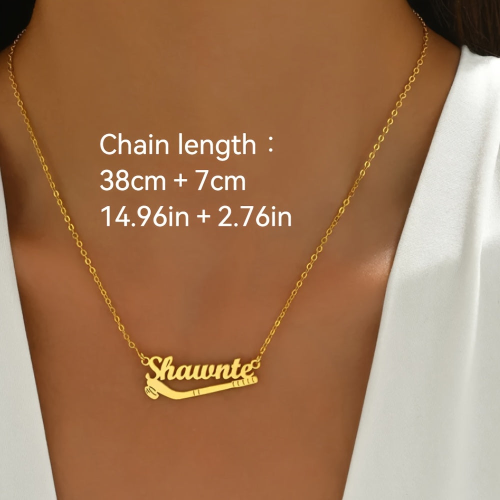 Personalized Stainless Steel Ice Hockey Necklace for Sports Enthusiasts Gift