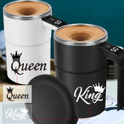 Automatic Stirring Mug With Digital Display Rechargeable Travel Coffee Cup