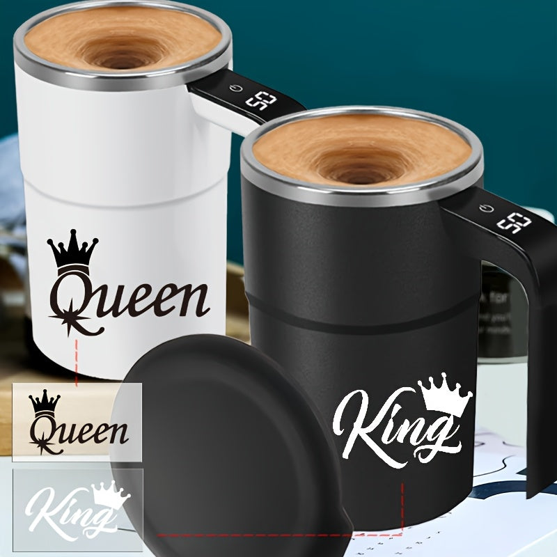 Automatic Stirring Mug With Digital Display Rechargeable Travel Coffee Cup
