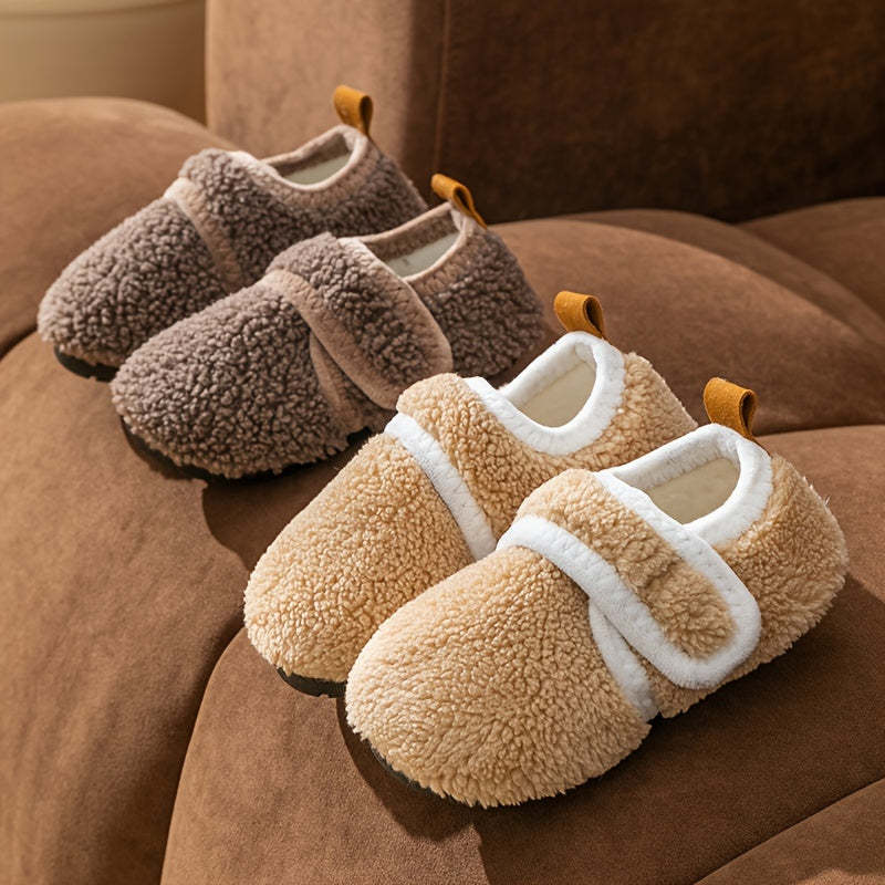 Kids' Winter Cotton Slippers for Boys and Girls Non-Slip Indoor Shoes Warm Cozy Toddler Baby