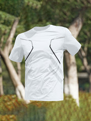 Men's Quick-Dry Breathable Polyester Sports T-Shirt for Running Fitness and Workout