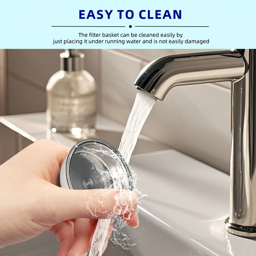 Espresso Filtr Savati - Ikki Qavatli Paslanmaydigan Po'lat, 51mm, Pressizlangan Puk Ekrani bilan. Gourmet Qahva Pishirish uchun Ikki Qavatli Portafilter O'rnini Bosuvchi.