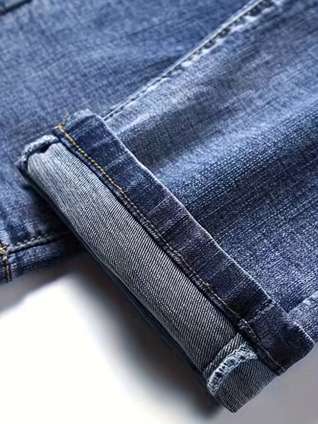 Men's Regular Fit Denim Jeans Solid Color Woven Cotton Polyester Spandex All-Season