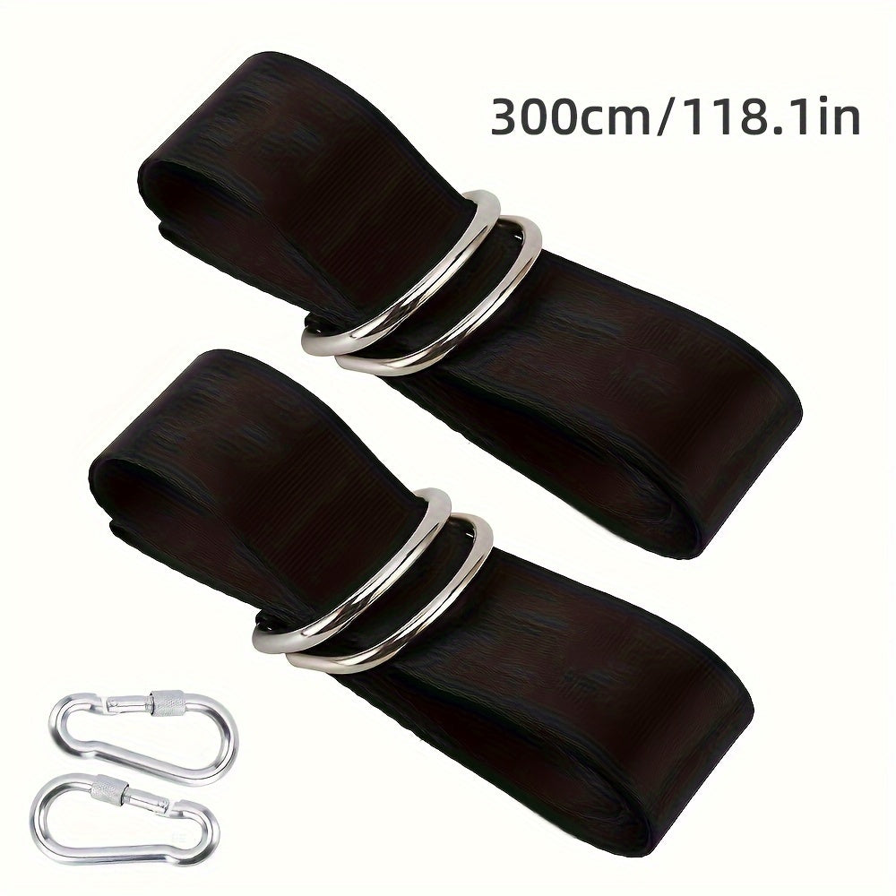 Durable Nylon Hammock Straps for Outdoor Swings Yoga Hanging Ropes Tree-Friendly Suspension