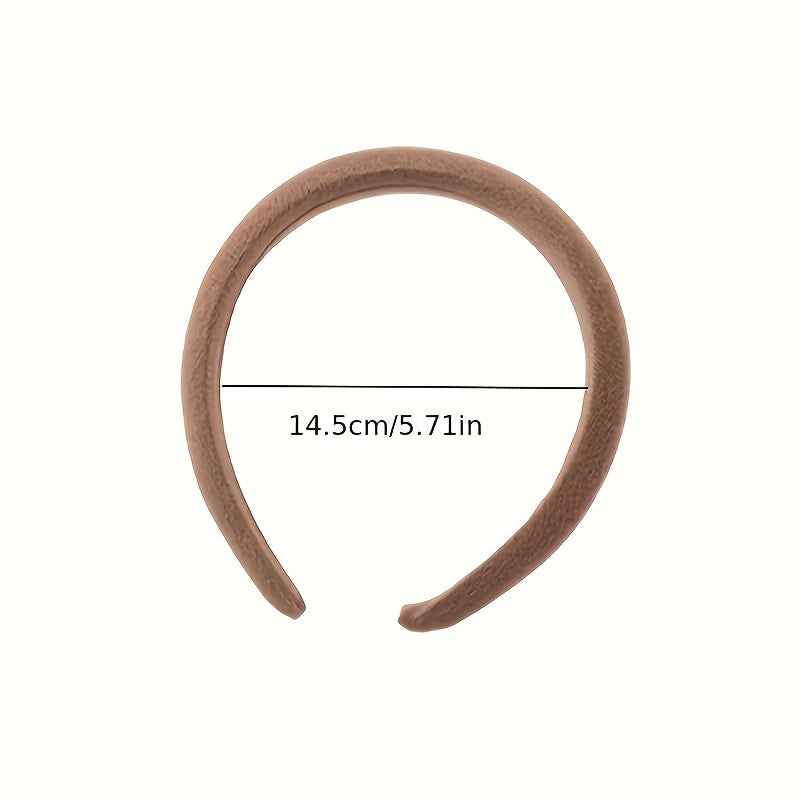 Ayollar uchun 5 ta keng toʻliq rangli gʻovakli bosh bandlar toʻplami, qulay soch bantlari