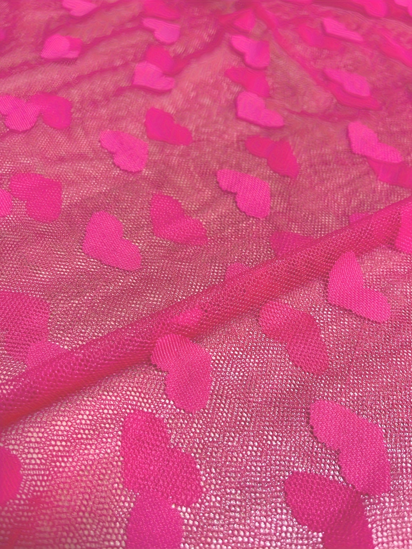 Plus Size Lace Nightgown Sleepwear Polyester Elastane Spaghetti Strap Heart Pattern