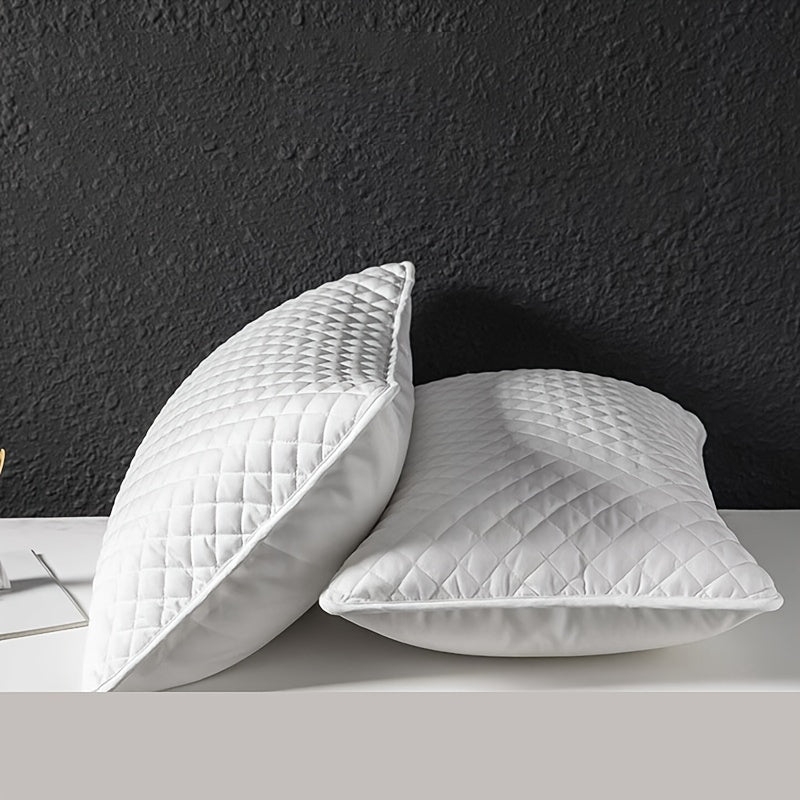 Pair Pack of 2 Quilted Pillow Protectors for Adults with Breathable Bamboo Fiber and Thickened Design