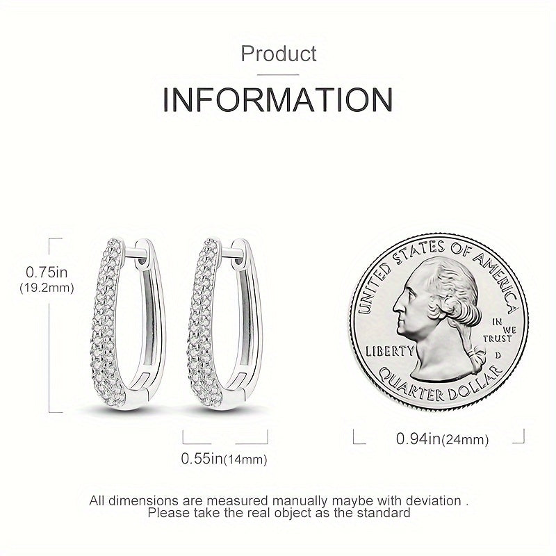 Sterling Silver Heart Star Moon Earrings with Zirconia for Women Elegant Jewelry