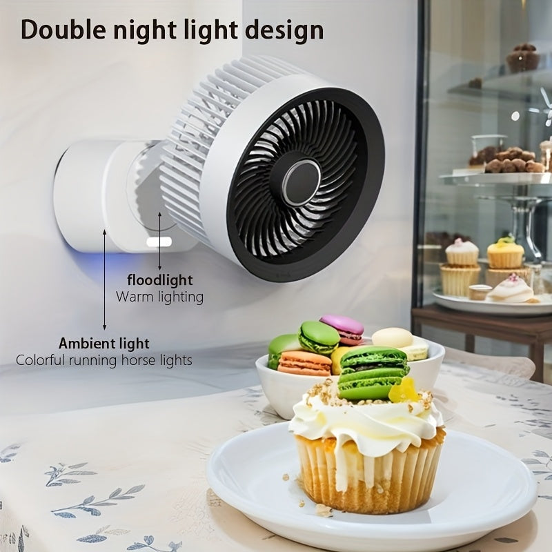 Desktop Air Circulation Fan with Timer, Quiet, Strong Airflow, 3-in-1 Table Fan for Home Dorm Kitchen Bathroom