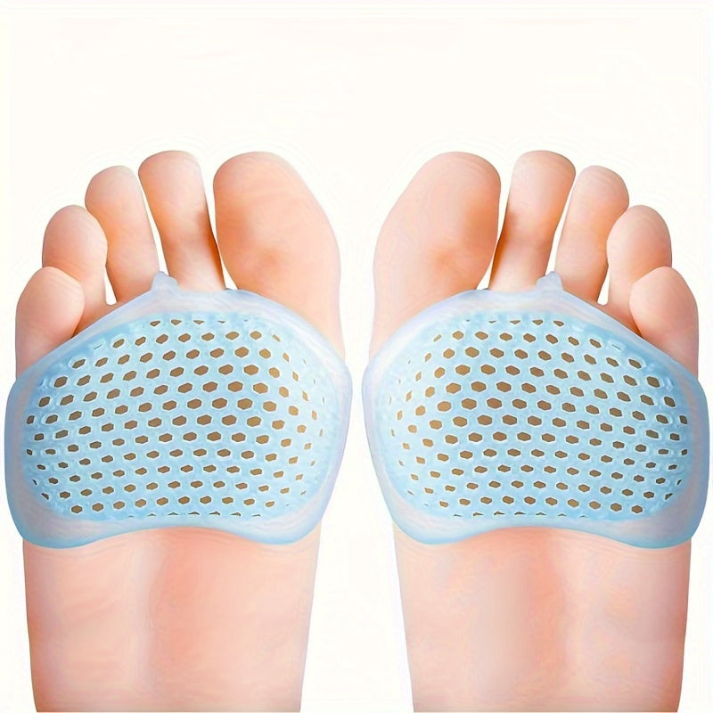 Women's Silicone Forefoot Cushions Shock-Absorbing Insole with Toe Protector