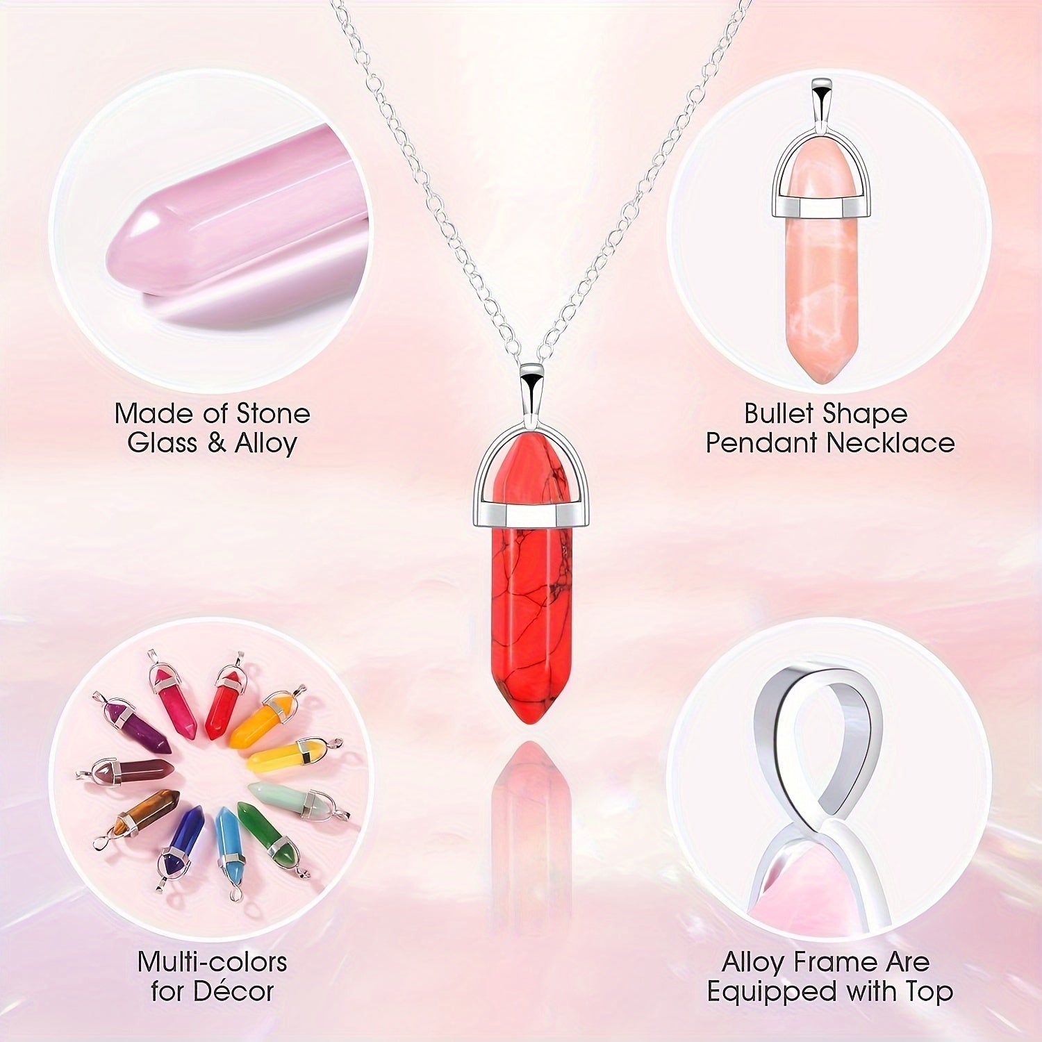 30 Rangi-chiroyli Kristal Nuqtali Pendantslar, Qora Sun'iy Charm va Saqlash Sumkasi bilan, Zargarlik Ishlab chiqarish uchun