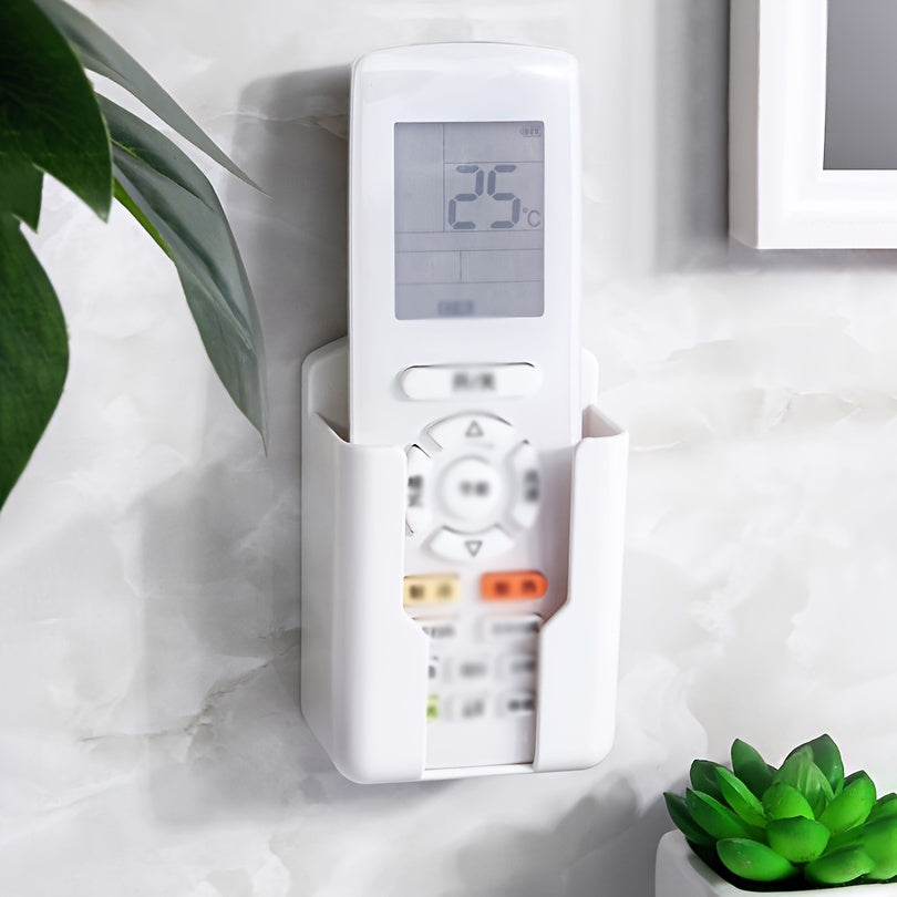 Organizador de almacenamiento de pared con respaldo adhesivo para soportes de mando y teléfono