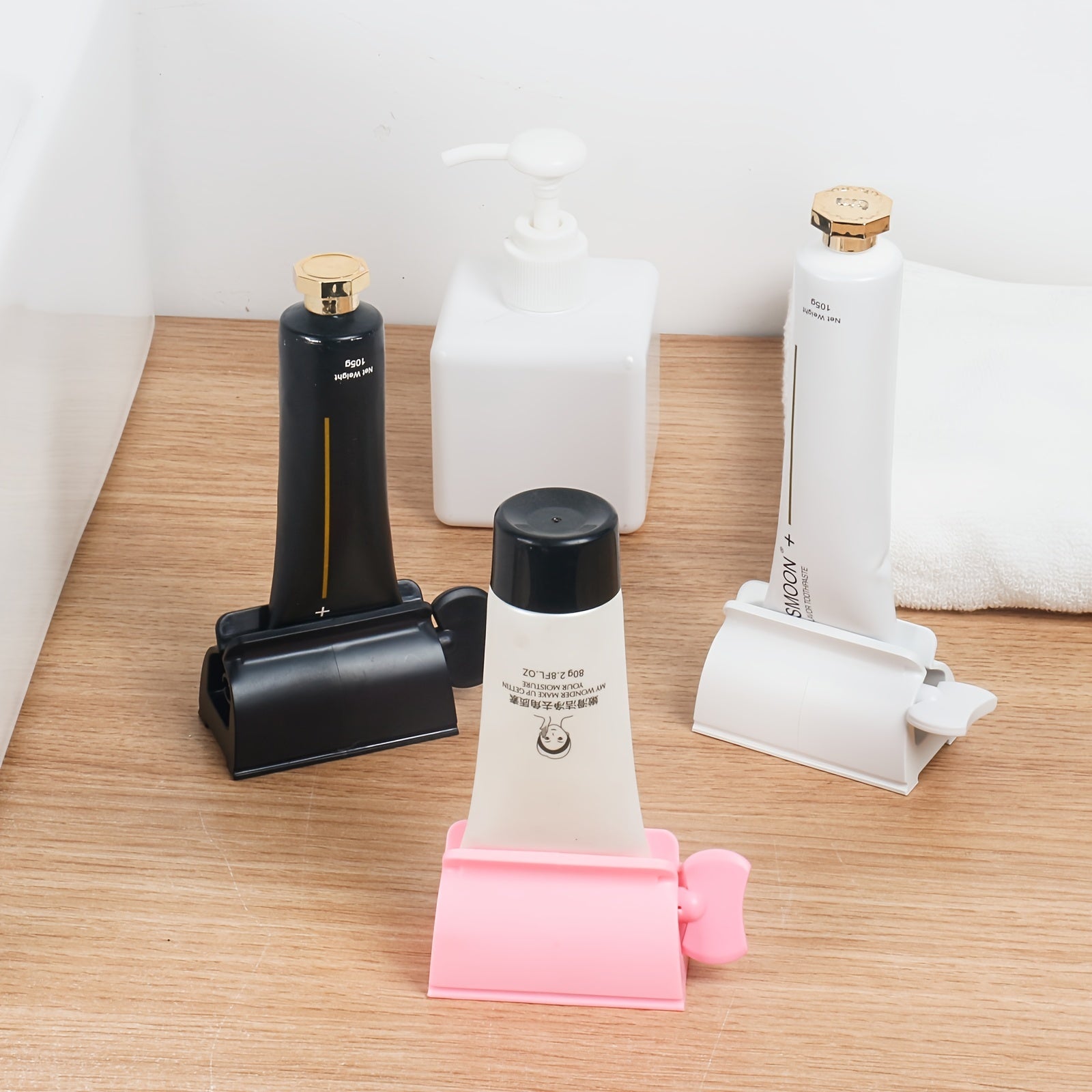 3 dona tish pastasi dozator to'plami hammom aksessuarlari uchun oshxona va sayohat