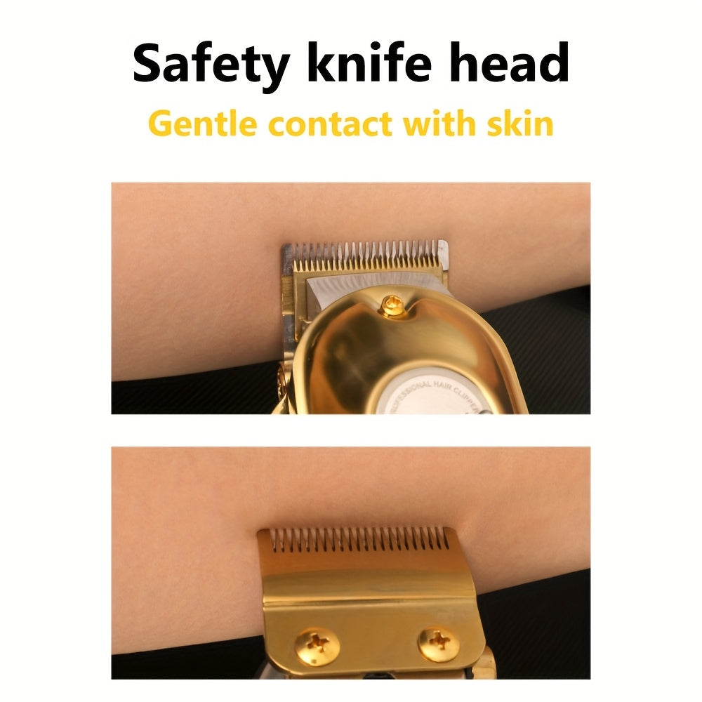 Cortapelos de metal 2500mAh Pantalla LCD Carga rápida USB-C Hoja de acero al carbono Motor de 5W