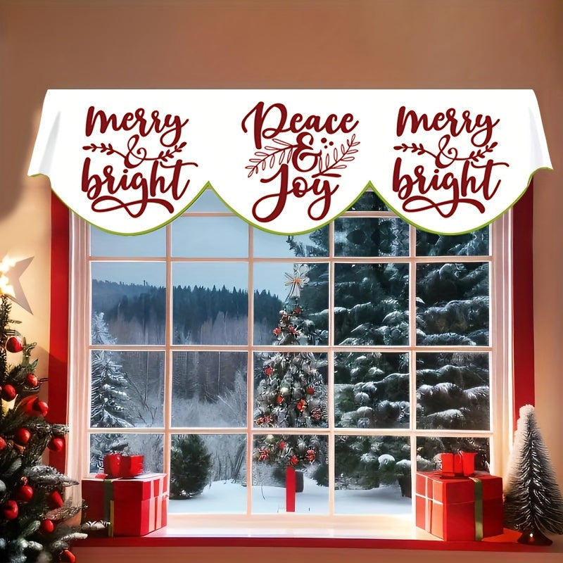 Festive Christmas Fireplace Mantle Scarf Polyester Indoor Decor 49.78cm x 78.7"