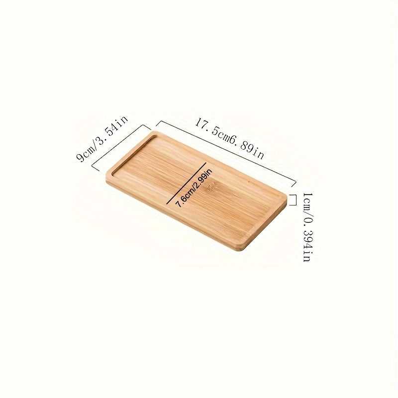 Wooden Bathroom Tray for Countertops Storage Organizer Soap Bottles Tissues