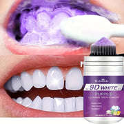 2.7oz Purple Whitening Toothpaste Powder with Lemon Mint Baking Soda for Deep Cleaning