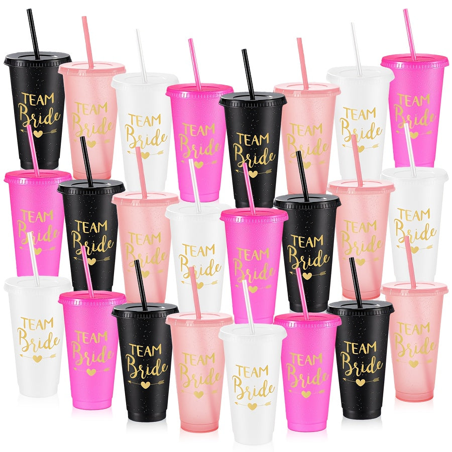 10oz Bachelorette Party Tumblers with Lids and Straws for Bridesmaids and Bridal Gifts
