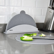 3-Piece Foldable Chopping Board Set with Stand Food Safe Plastic TPR