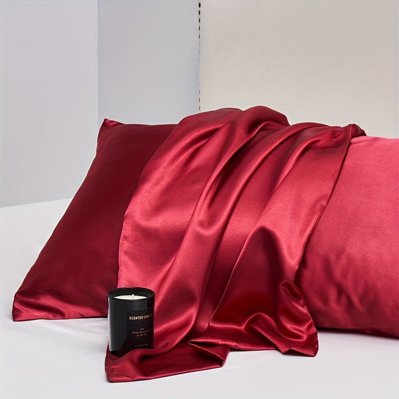 Satin Pillowcase with Hidden Zipper Breathable Silky Smooth for Bedroom Decor