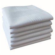 White Satin Strip Gentleman’s Cotton Handkerchief 39.88cm Gift Accessory