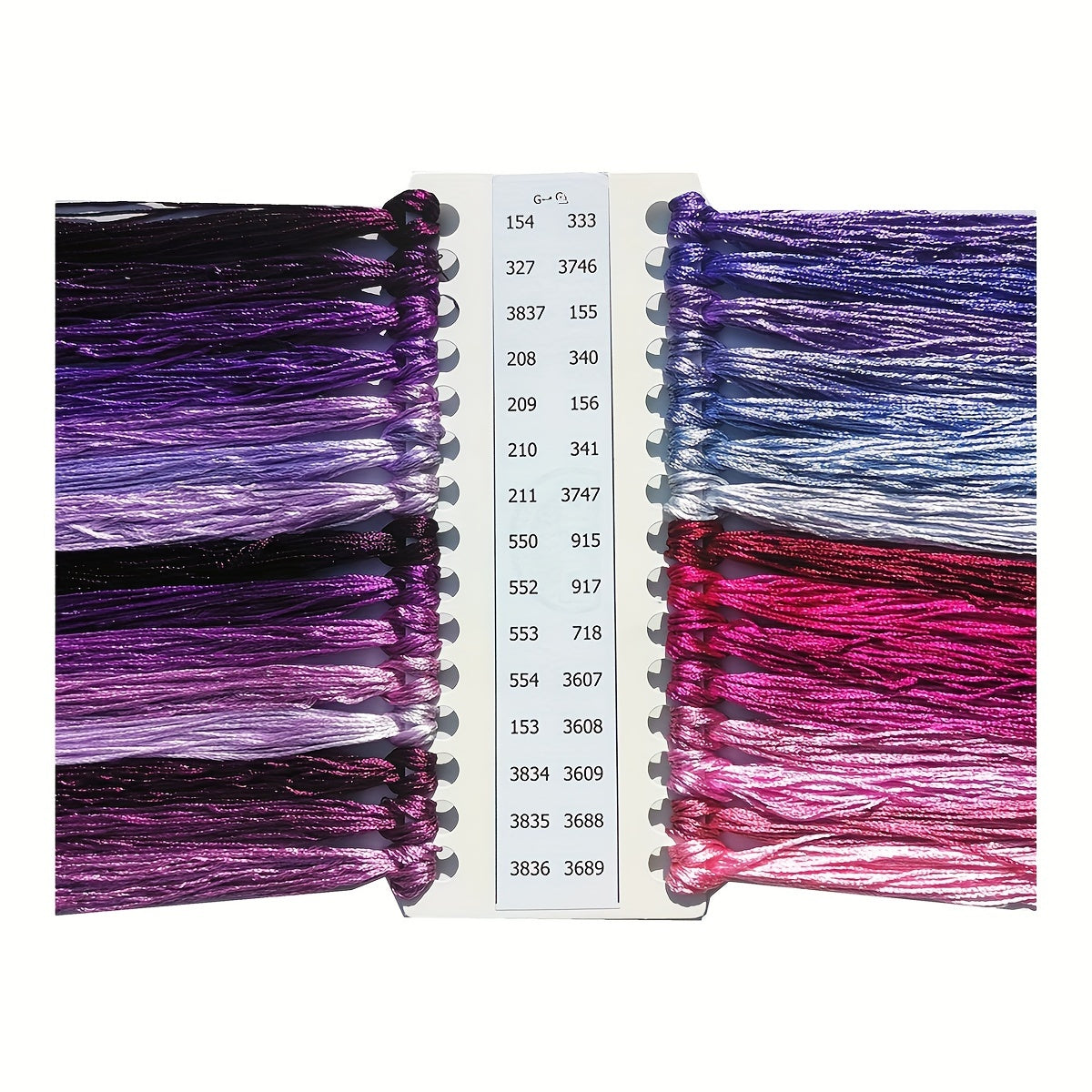 30-rangli polyester ipak ipi to'plami, xochbo'yash uchun o'z-o'zini tikish, igna ishlari