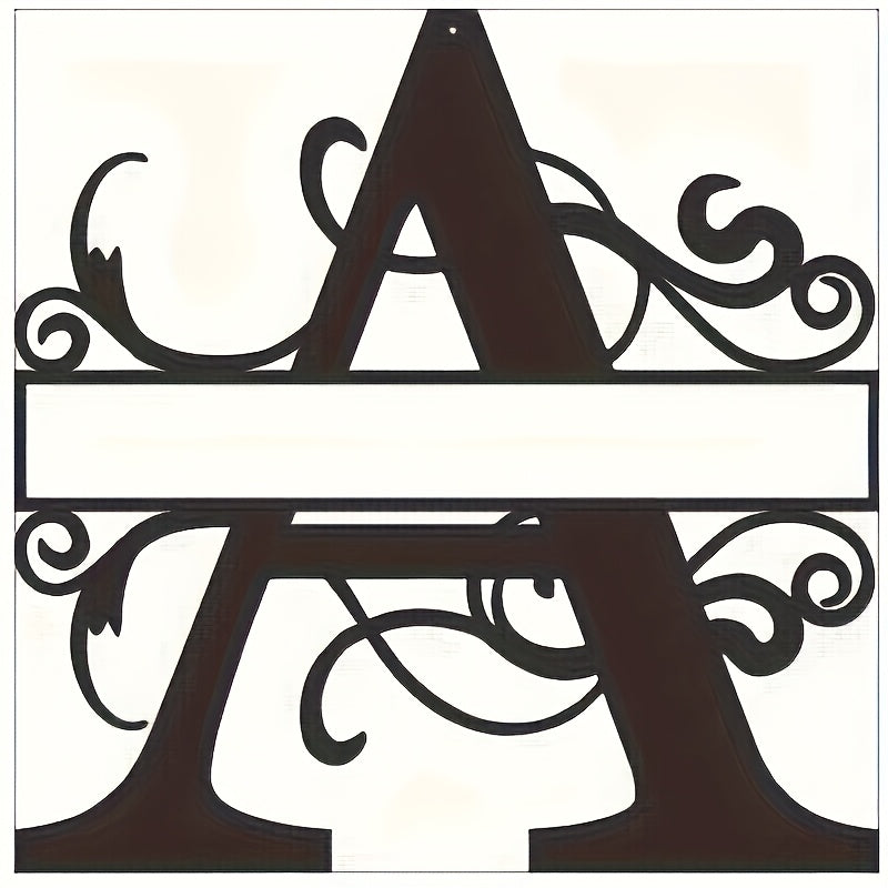 Personalized Last Name Sign with Split Letter Design for Front Door or Garden Decor