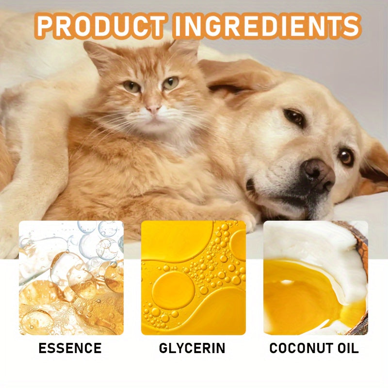 Pet Hair Care Spray 100ml Deodorizes Smoothens Non-Greasy for Cats Dogs