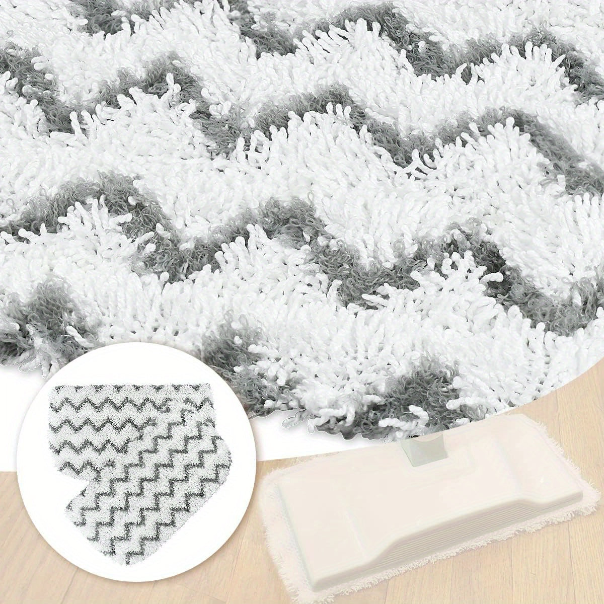 Turli Shark steam mop modellari bilan mos keladigan uchta shark steam mop padlari, polyester tolalaridan tayyorlangan va batareyasiz ishlaydi.